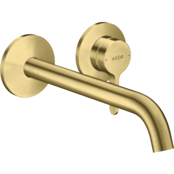  - AXOR One bateria umywalkowa z wylewką 220 mm, ścienna, podtynkowa mosiądz szczotkowany 48120950 - 48120950 - Łazienki Szydłowski