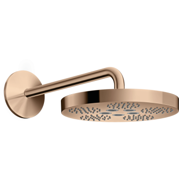  - AXOR One deszczownica prysznicowa 28 cm  1jet z ramieniem prysznicowym czerwone złoto polerowane 48491300 - 48491300 - Łazienki Szydłowski