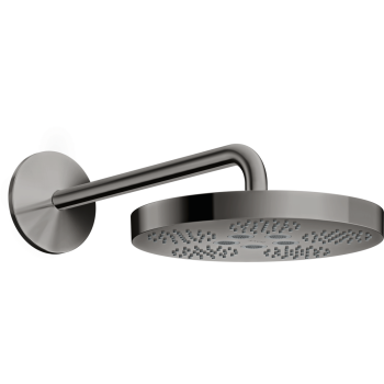 - AXOR One deszczownica prysznicowa 28 cm 1jet z ramieniem prysznicowym czarny chrom polerowany 48491330 - 48491330 - Łazienki Szydłowski