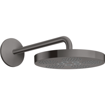  - AXOR One deszczownica prysznicowa 28 cm 1jet z ramieniem prysznicowym czarny chrom szczotkowany 48491340 - 48491340 - Łazienki Szydłowski