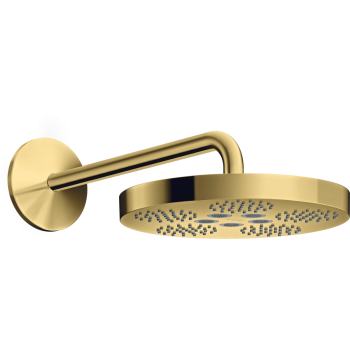  - AXOR One deszczownica prysznicowa 28 cm 1jet z ramieniem prysznicowym złoty optyczny polerowany 48491990 - 48491990 - Łazienki Szydłowski