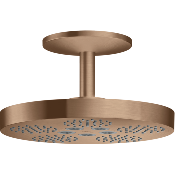 - AXOR One deszczownica prysznicowa 28 cm 2jet z przyłączem sufitowym czerwone złoto szczotkowane 48494310 - 48494310 - Łazienki Szydłowski
