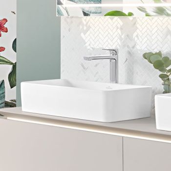 - Villeroy&Boch Collaro umywalka nablatowa 56 x 36 cm stone white CeramicPlus 4A2056RW - 4A2056RW - Łazienki Szydłowski