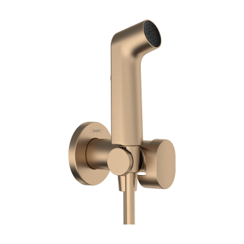  - HANSGROHE słuchawka prysznicowa Bidette 1 jet S EcoSmart dla wody zimnej z uchwytem i wężem prysznicowym 125 cm Brąz Szczotkowany  29230140 - 29230140 - Łazienki Szydłowski