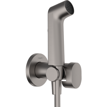  - HANSGROHE słuchawka prysznicowa Bidette 1jet S EcoSmart z mieszaczem, uchwytem i wężem prysznicowym 125 cm czarny chrom szczotkowany 29232340 - 29232340 - Łazienki Szydłowski