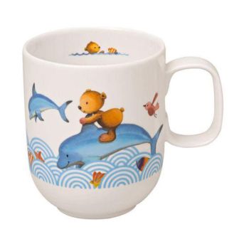 - Villeroy&Boch Kiddy Bears Kubek z uchem dla dzieci, duży Niebieski, 280 ml,  1486649651 - 1486649651 - Łazienki Szydłowski