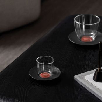  - Villeroy&Boch Manufacture Spodek do filiżanki do espresso Czarny, Ø12,1 cm, 1042831430 - 1042831430 - Łazienki Szydłowski
