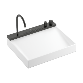  - HANSGROHE Avalegra AquaUnit Umywalka wisząca 58 x 47,5 cm czarny chrom szczotkowany 22472340 - 22472340 - Łazienki Szydłowski