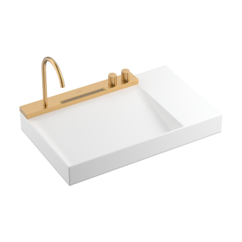  - HANSGROHE Avalegra AquaUnit Umywalka wisząca 78 x 47,5 cm brąz szczotkowany 22473140 - 22473140 - Łazienki Szydłowski