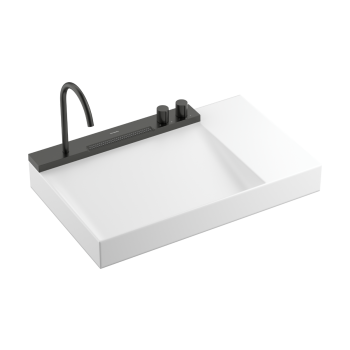  - HANSGROHE Avalegra AquaUnit Umywalka wisząca 78 x 47,5 cm czarny chrom szczotkowany 22473340 - 22473340 - Łazienki Szydłowski