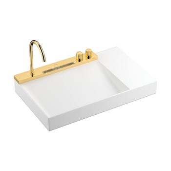 - HANSGROHE Avalegra AquaUnit umywalka wisząca 78 x 47,5cm złoty optyczny polerowany 22473990 - 22473990 - Łazienki Szydłowski