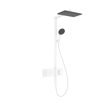 - HANSGROHE Raindance Alive Q Komplet prysznicowy 210/340 1jet z termostatem ShowerSelect Comfort biały mat 24580700 - 24580700 - Łazienki Szydłowski