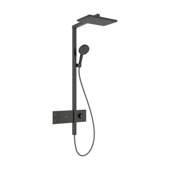  - HANSGROHE Raindance Alive Q Komplet prysznicowy 210/340 1jet EcoSmart z termostatem ShowerSelect Comfort czarny chrom szczotkowany 24581340 - 24581340 - Łazienki Szydłowski