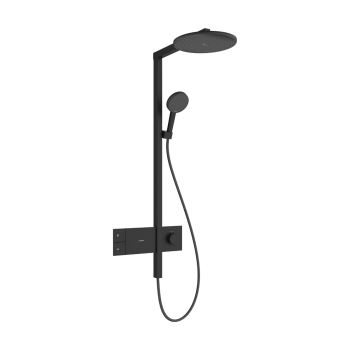 - HANSGROHE Raindance Alive S Komplet prysznicowy 300 1jet EcoSmart z termostatem ShowerSelect Comfort czarny mat 24583670 - 24583670 - Łazienki Szydłowski