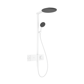 - HANSGROHE Raindance Alive S Komplet prysznicowy 300 1jet EcoSmart z termostatem ShowerSelect Comfort biały mat 24583700 - 24583700 - Łazienki Szydłowski
