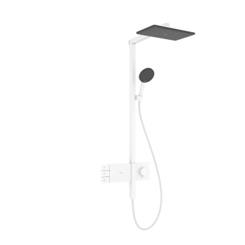- HANSGROHE Raindance Alive Q Komplet prysznicowy 210/340 2jet z termostatem ShowerSelect Comfort biały mat 24590700 - 24590700 - Łazienki Szydłowski