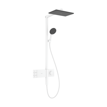 - HANSGROHE Raindance Alive Q Komplet prysznicowy 210/340 2jet EcoSmart z termostatem ShowerSelect Comfort biały mat 24591700 - 24591700 - Łazienki Szydłowski