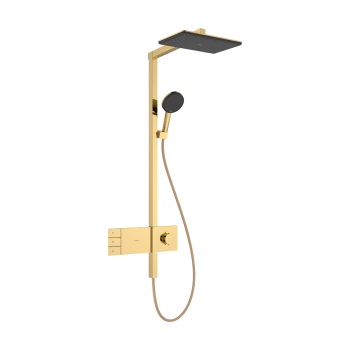  - HANSGROHE Raindance Alive Q Komplet prysznicowy 210/340 2jet EcoSmart z termostatem ShowerSelect Comfort złoty optyczny polerowany 24591990 - 24591990 - Łazienki Szydłowski