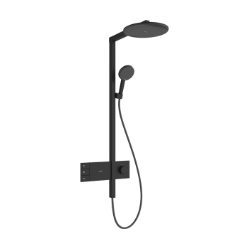- HANSGROHE Raindance Alive S Komplet prysznicowy 300 2jet EcoSmart z termostatem ShowerSelect Comfort czarny mat 24596670 - 24596670 - Łazienki Szydłowski