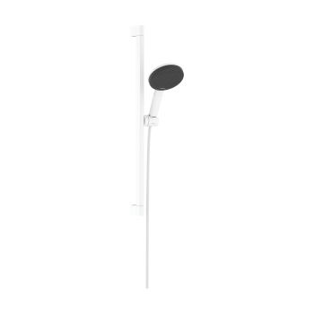 - HANSGROHE Raindance Alive Select S Zestaw prysznicowy 125 3jet EcoSmart z drążkiem Unica E Puro 65 cm EasySlide biały mat 24600700 - 24600700 - Łazienki Szydłowski