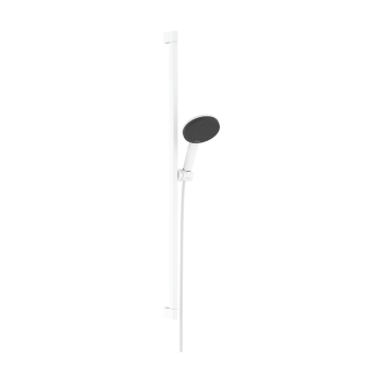 - HANSGROHE Raindance Alive Select S Zestaw prysznicowy 125 3jet EcoSmart z drążkiem Unica E Puro 90 cm EasySlide biały mat 24601700 - 24601700 - Łazienki Szydłowski