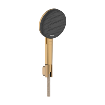 - HANSGROHE Raindance Alive Select S Punktowy zestaw prysznicowy 125 3jet EcoSmart z tekstylnym wężem Designflex 160 cm brąz szczotkowany 24611140 - 24611140 - Łazienki Szydłowski
