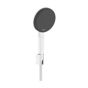 - HANSGROHE Raindance Alive Select S Punktowy zestaw prysznicowy 125 3jet EcoSmart z tekstylnym wężem Designflex 160 cm biały mat 24611700 - 24611700 - Łazienki Szydłowski