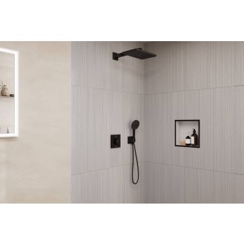  - HANSGROHE Raindance Alive Q System prysznicowy 210/340 1jet z baterią termostatyczną i iBox universal 2, podtynkowy czarny mat 24620670 - 24620670 - Łazienki Szydłowski