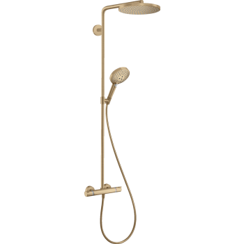 - HANSGROHE Raindance S Komplet prysznicowy z deszczownicą 240 1jet PowderRain, EcoSmart z termostatem brąz szczotkowany 28823140 - 28823140 - Łazienki Szydłowski