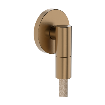  - HANSGROHE FixFit Fine S Przyłącze węża z zaworem zwrotnym, okrągłe brąz szczotkowany 28882140 - 28882140 - Łazienki Szydłowski