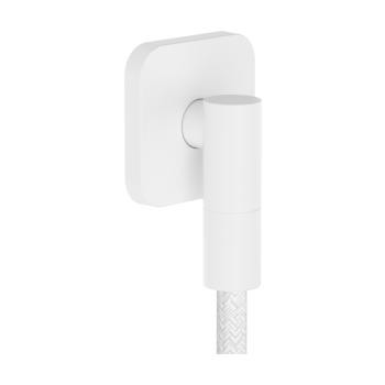  - HANSGROHE FixFit Fine Q Przyłącze węża z zaworem zwrotnym, softsquare biały mat 28884700 - 28884700 - Łazienki Szydłowski