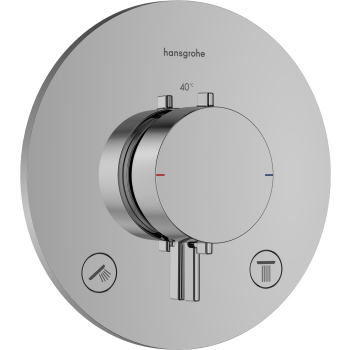 - HANSGROHE Ecostat Comfort S Bateria termostatyczna do 2 odbiorników, podtynkowa chrom 33715000 - 33715000 - Łazienki Szydłowski