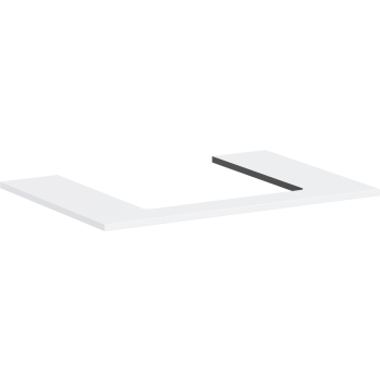 - HANSGROHE Xilesa E Blat 78 x 55cm z wycięciem na środku pod umywalkę wpuszczaną, szlifowaną biały mat 54269700 - 54269700 - Łazienki Szydłowski