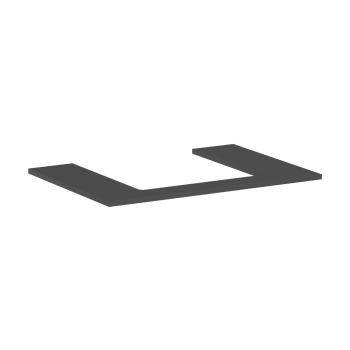- HANSGROHE Xilesa E Blat 78 x 55cm z wycięciem na środku pod umywalkę wpuszczaną, szlifowaną szary łupek matowy 54269760 - 54269760 - Łazienki Szydłowski