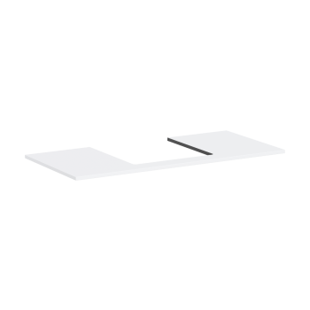- HANSGROHE Xilesa E Blat 118 x 55 cm z wycięciem na środku pod umywalkę wpuszczaną, szlifowaną biały mat 54271700 - 54271700 - Łazienki Szydłowski