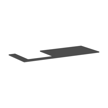 - HANSGROHE Xilesa E Blat 137,5 x 55 cm z wycięciem po lewej stronie pod umywalkę wpuszczaną, szlifowaną szary łupek matowy 54272760 - 54272760 - Łazienki Szydłowski