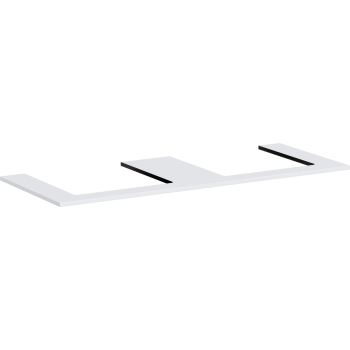 - HANSGROHE Xilesa E Blat 137,5 x 55 cm z wycięciami pod 2 umywalki wpuszczane, szlifowaną biały mat 54274700 - 54274700 - Łazienki Szydłowski