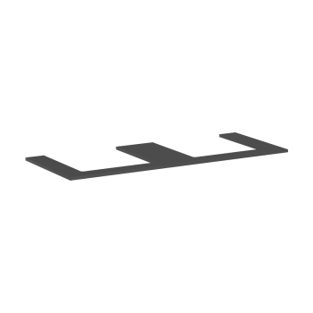 - HANSGROHE Xilesa E Blat 137,5 x 55 cm z wycięciami pod 2 umywalki wpuszczane, szlifowaną szary łupek matowy 54274760 - 54274760 - Łazienki Szydłowski