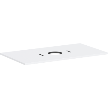 - HANSGROHE Xilesa E Blat 98 x 55 cm z wycięciem na środku pod umywalkę nablatową bez otworu na baterię biały mat 54276700 - 54276700 - Łazienki Szydłowski