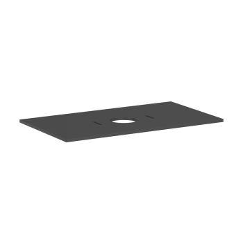 - HANSGROHE Xilesa E Blat 98 x 55 cm z wycięciem na środku pod umywalkę nablatową bez otworu na baterię szary łupek matowy 54276760 - 54276760 - Łazienki Szydłowski