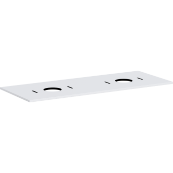 - HANSGROHE Xilesa E Blat 137,5 x 55 cm z wycięciami pod 2 umywalki nablatowe bez otworu na baterię biały mat 54280700 - 54280700 - Łazienki Szydłowski
