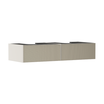  - HANSGROHE Xevolos E Szafka pod 2 szlifowane umywalki wpuszczane w blat/nablatowe z 2 szufladami 137 x 55cm, piaskowy beż matowy 54317390 - 54317390 - Łazienki Szydłowski