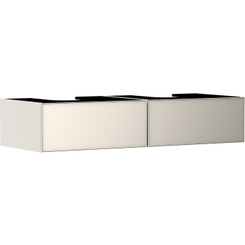  - HANSGROHE Xevolos E Szafka pod 2 szlifowane umywalki wpuszczane w blat/nablatowe z 2 szufladami 137 x 55cm, piaskowy beż matowy 54317790 - 54317790 - Łazienki Szydłowski
