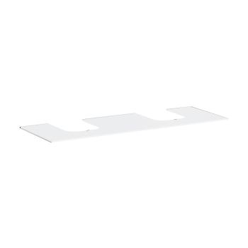  - HANSGROHE Xevolos E Blat 157 x 55cm z wycięciami pod 2 umywalki nablatowe bez otworu na baterię biały mat 54335700 - 54335700 - Łazienki Szydłowski