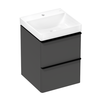  - HANSGROHE Xelu Q Zestaw mała umywalka wisząca z szafką z 2 szufladami 48 x 47,5cm, szary diament matowy 54369670 - 54369670 - Łazienki Szydłowski