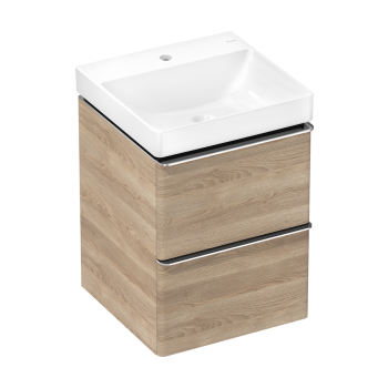  - HANSGROHE Xelu Q Zestaw mała umywalka wisząca z szafką z 2 szufladami 48 x 47,5 cm, naturalny dąb 54370000 - 54370000 - Łazienki Szydłowski
