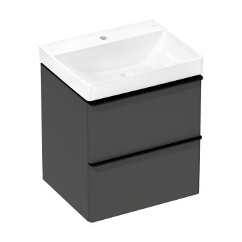  - HANSGROHE Xelu Q Zestaw umywalka wisząca z szafką z 2 szufladami 58 x 47,5 cm, szary diament matowy 54372670 - 54372670 - Łazienki Szydłowski