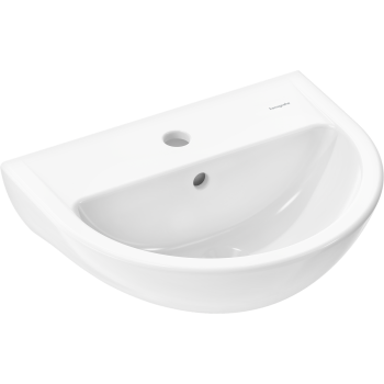  - HANSGROHE GladeLake S Mała umywalka wisząca 45 x 37 cm z otworem na baterię, z przelewem biały 60100450 - 60100450 - Łazienki Szydłowski