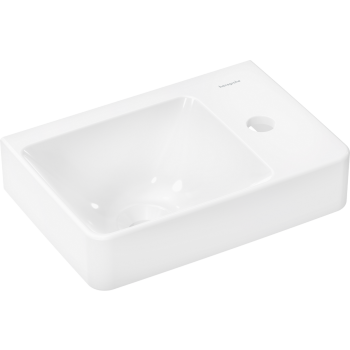  - HANSGROHE Xelu Q Mała umywalka wisząca z półką po prawej stronie 36 x 25 cm biały 60314450 - 60314450 - Łazienki Szydłowski