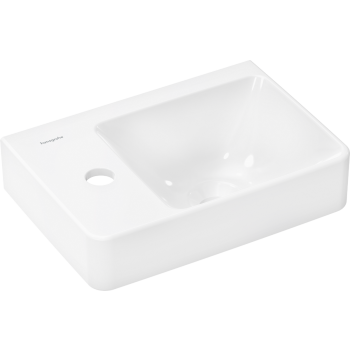 - HANSGROHE Xelu Q Mała umywalka wisząca z półką po lewej stronie 36 x 25 cm biały 60315450 - 60315450 - Łazienki Szydłowski